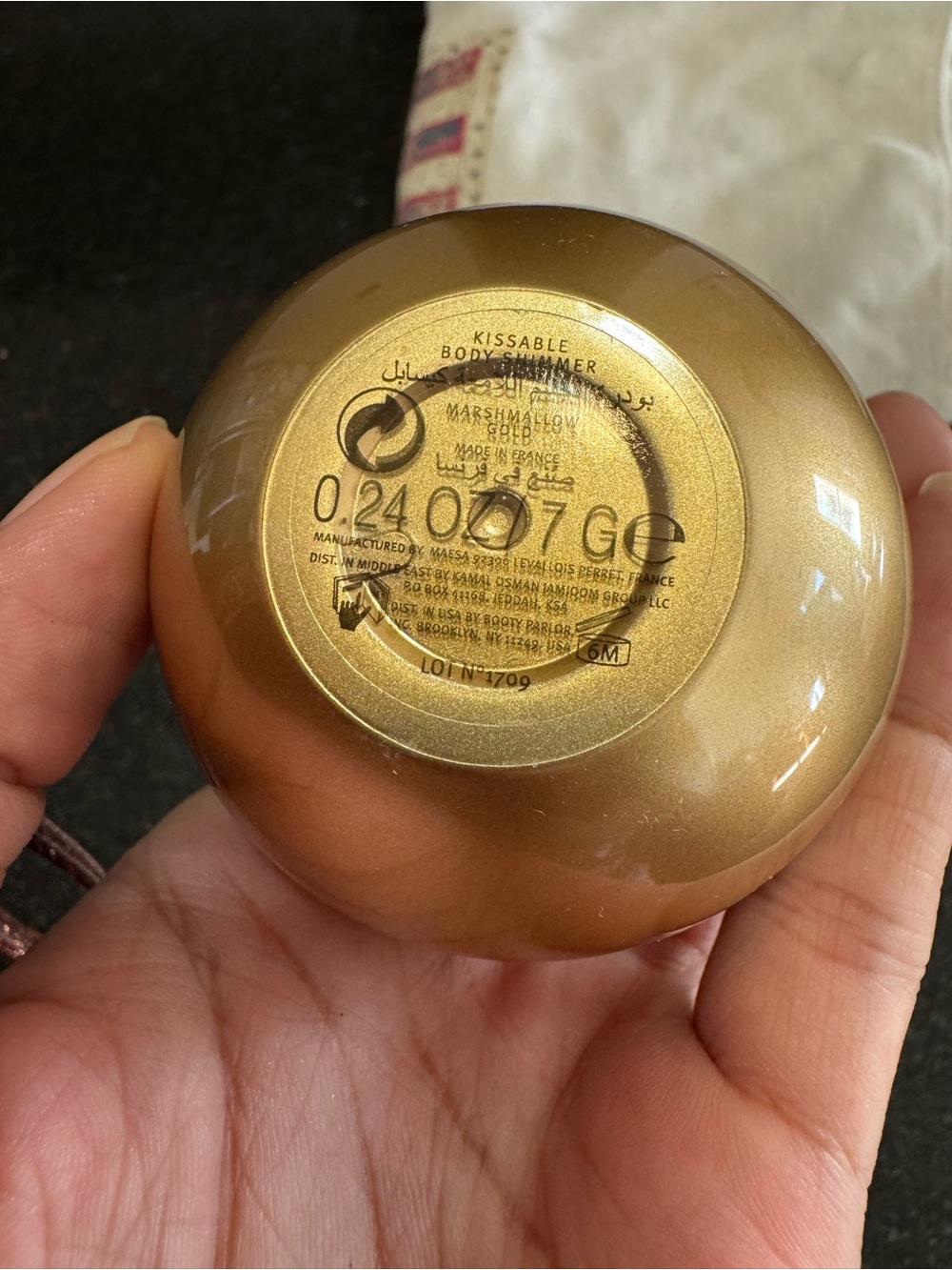 NEW Booty Parlor Dust Up Marshmallow Gold Kissable Shimmer Powder - Picture 8 of 16